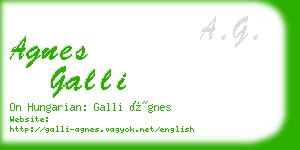 agnes galli business card